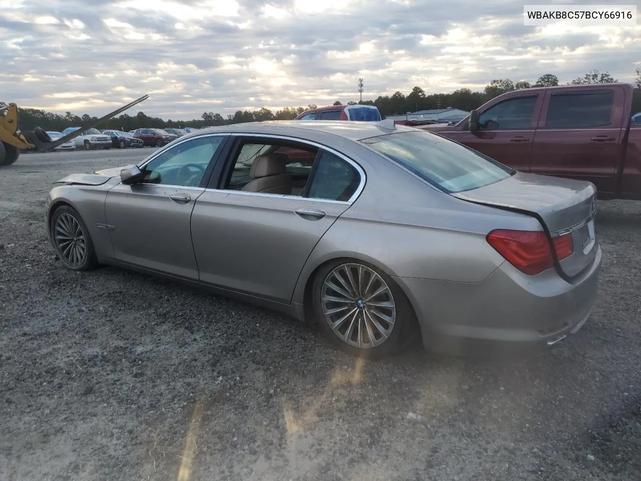 2011 BMW 750 Li VIN: WBAKB8C57BCY66916 Lot: 75218324