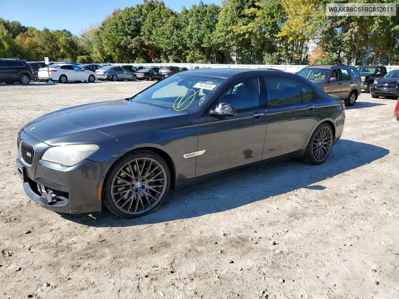 2011 BMW 750 Li VIN: WBAKB8C51BC852011 Lot: 75425254