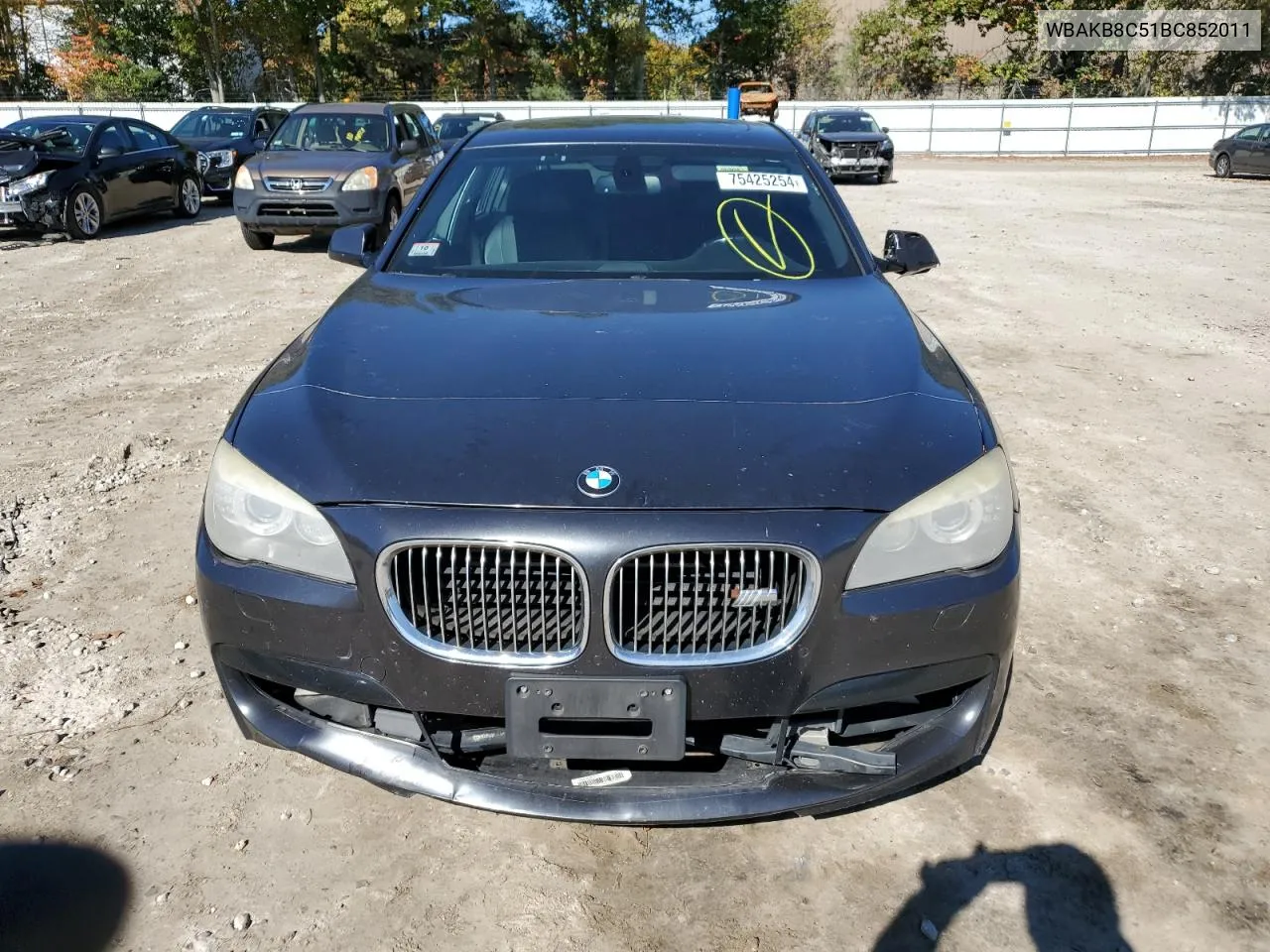 2011 BMW 750 Li VIN: WBAKB8C51BC852011 Lot: 75425254