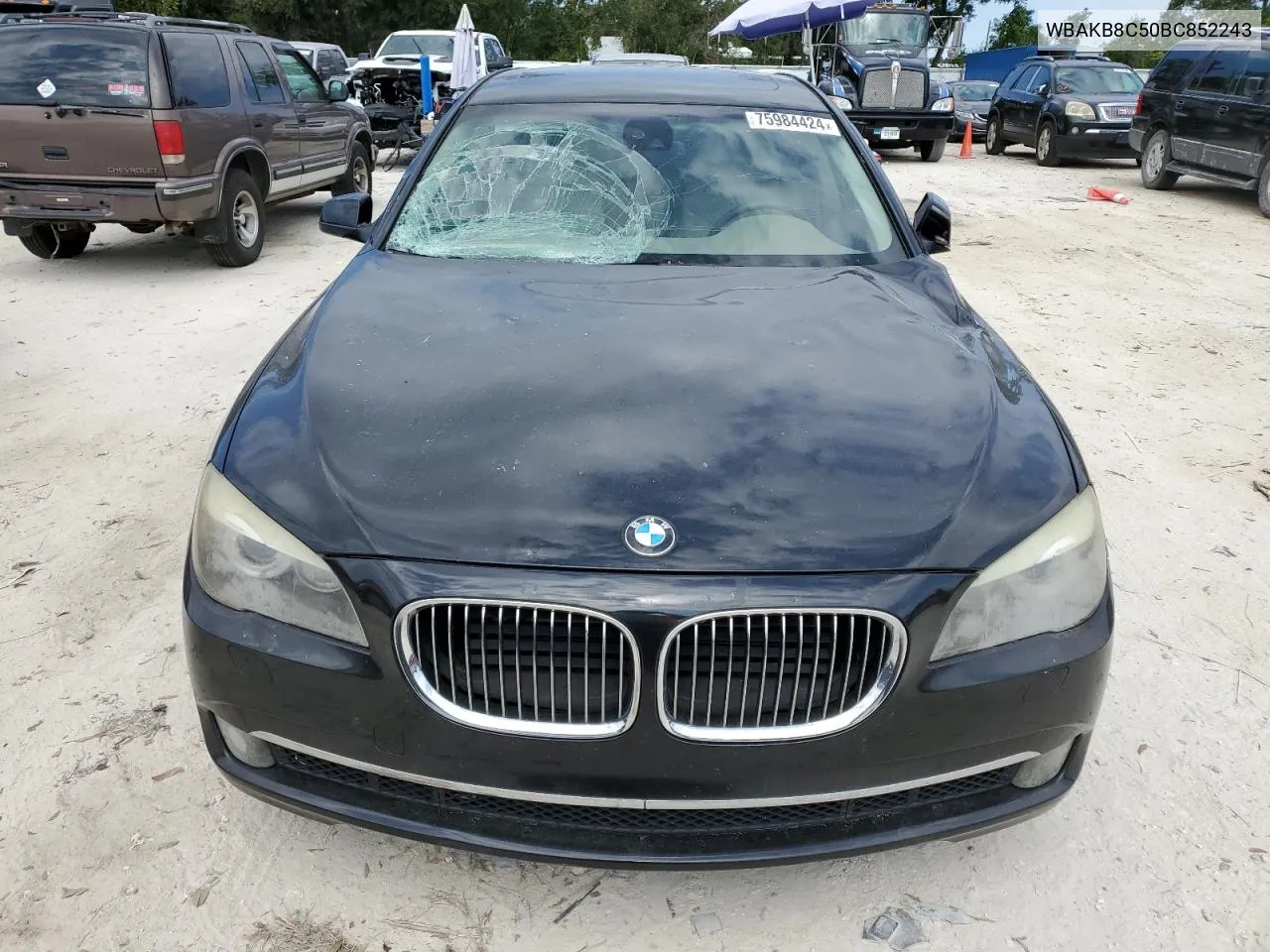 2011 BMW 750 Li VIN: WBAKB8C50BC852243 Lot: 75984424