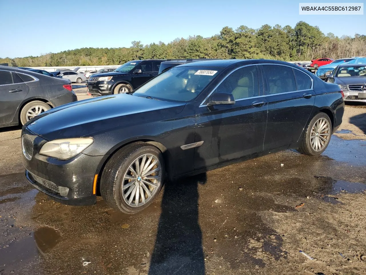 2011 BMW 740 I VIN: WBAKA4C55BC612987 Lot: 76607654