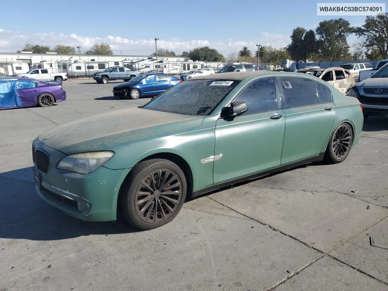 2011 BMW 740 Li VIN: WBAKB4C53BC574091 Lot: 76669714