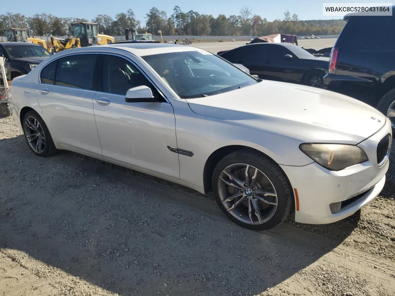 2011 BMW 750 Lxi VIN: WBAKC8C52BC431864 Lot: 76827614