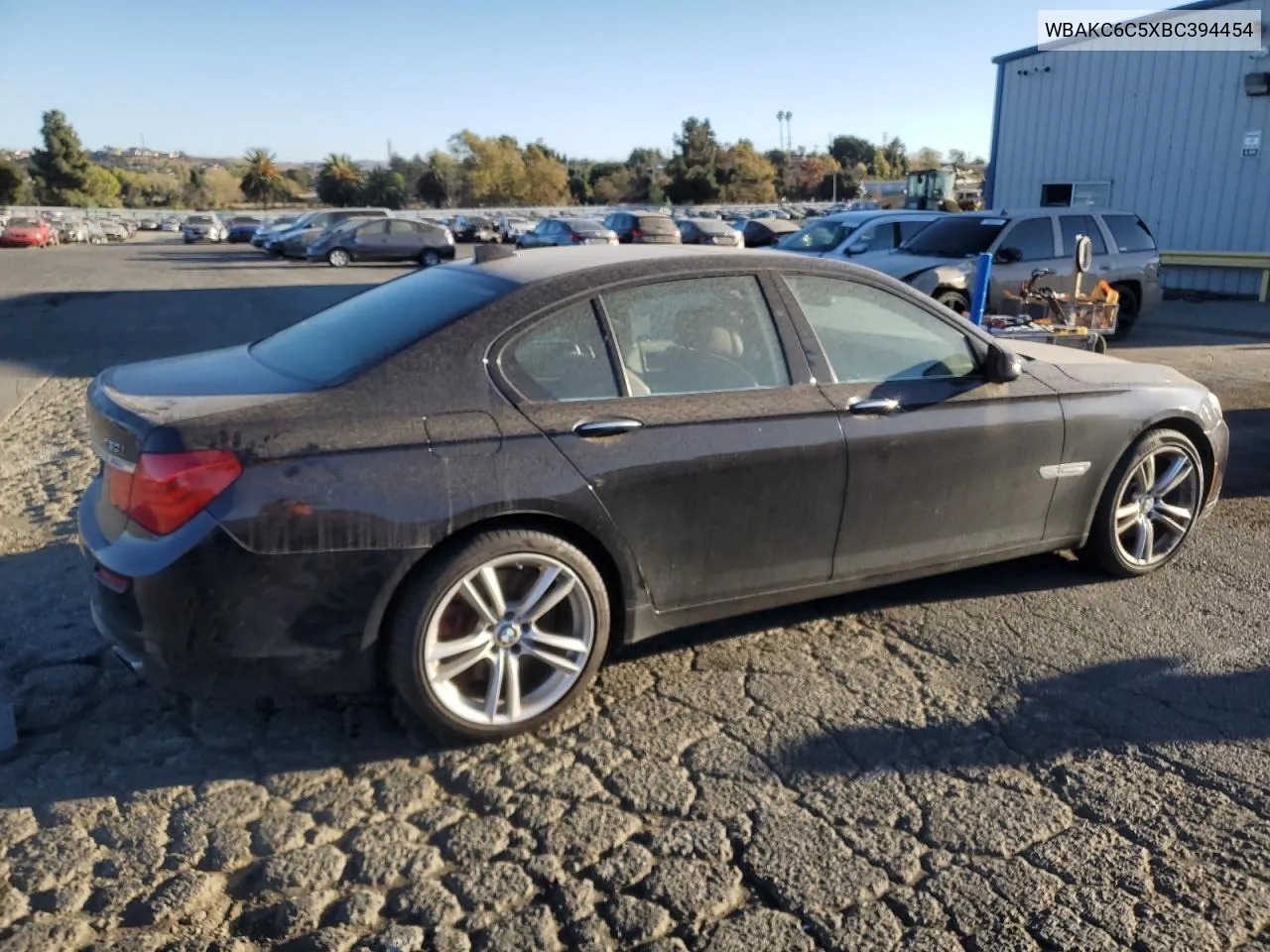 2011 BMW 750 Xi VIN: WBAKC6C5XBC394454 Lot: 77493284