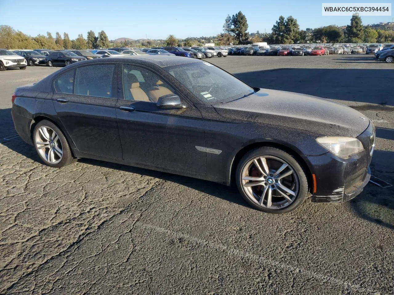 2011 BMW 750 Xi VIN: WBAKC6C5XBC394454 Lot: 77493284