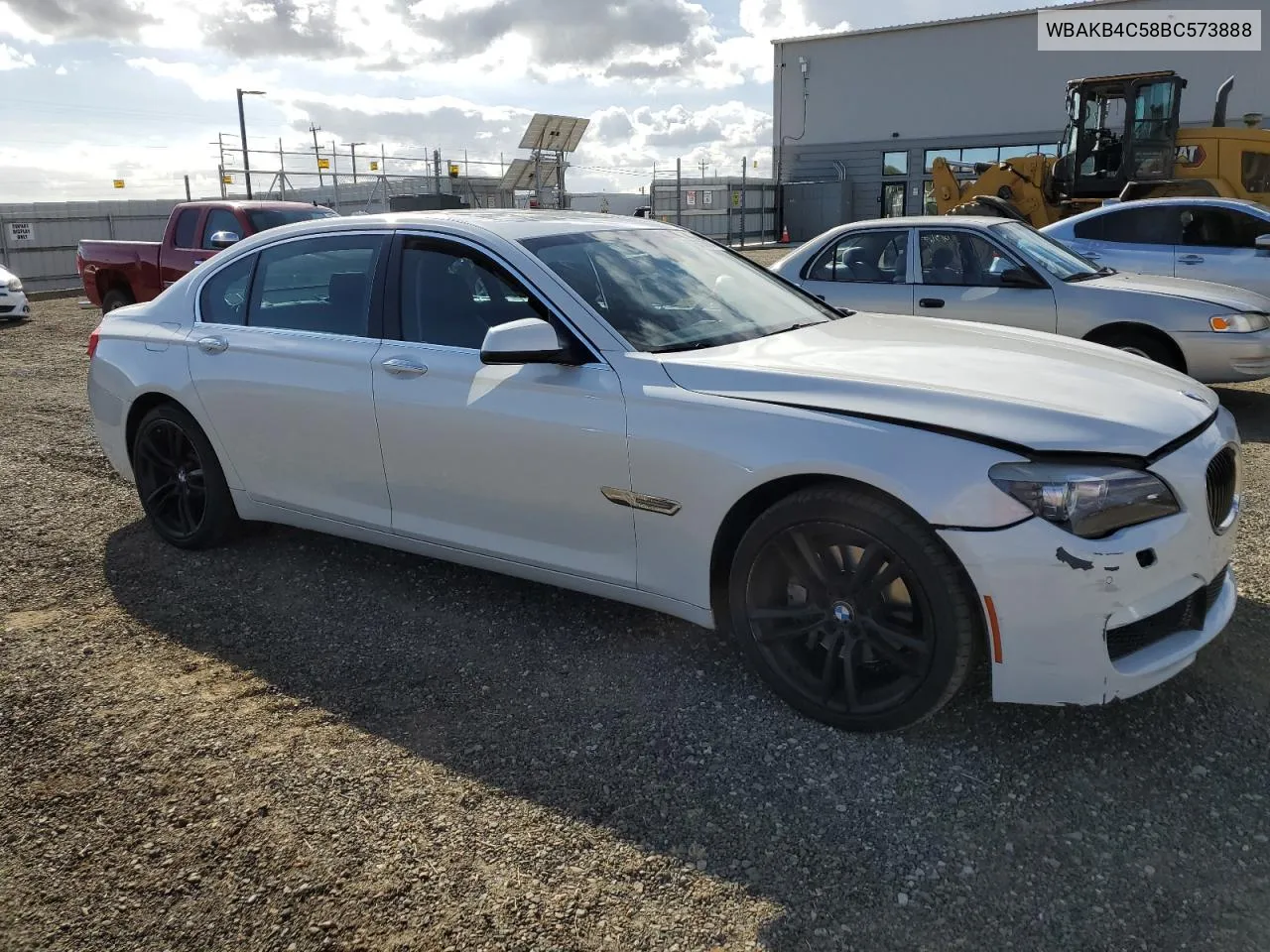 2011 BMW 740 Li VIN: WBAKB4C58BC573888 Lot: 78736874