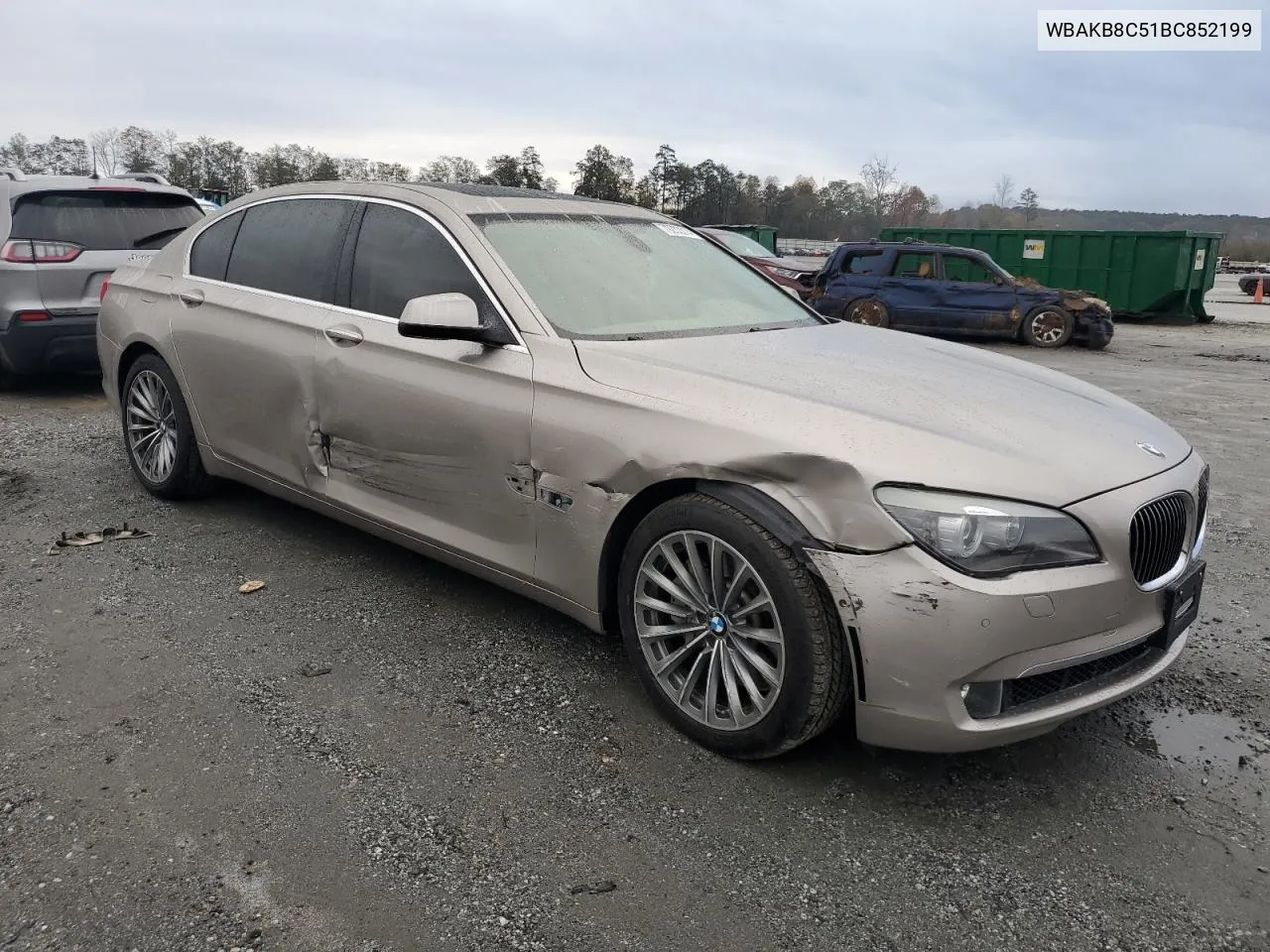 2011 BMW 750 Li VIN: WBAKB8C51BC852199 Lot: 79232214