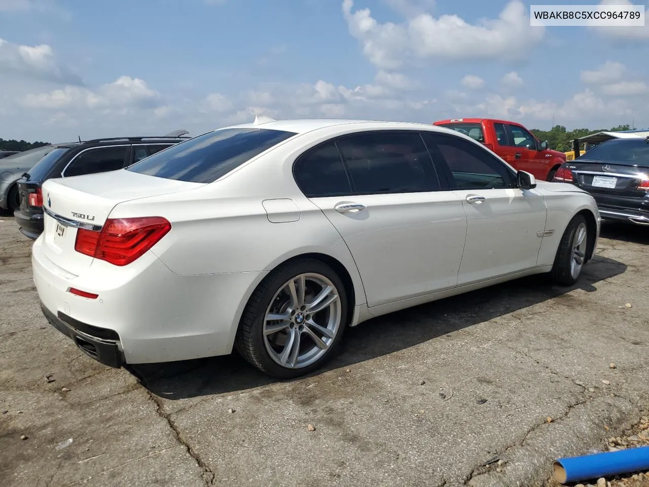 2012 BMW 750 Li VIN: WBAKB8C5XCC964789 Lot: 58425974