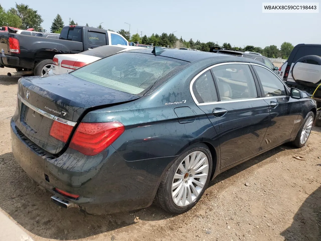 2012 BMW 750 Li VIN: WBAKX8C59CC198443 Lot: 64010264