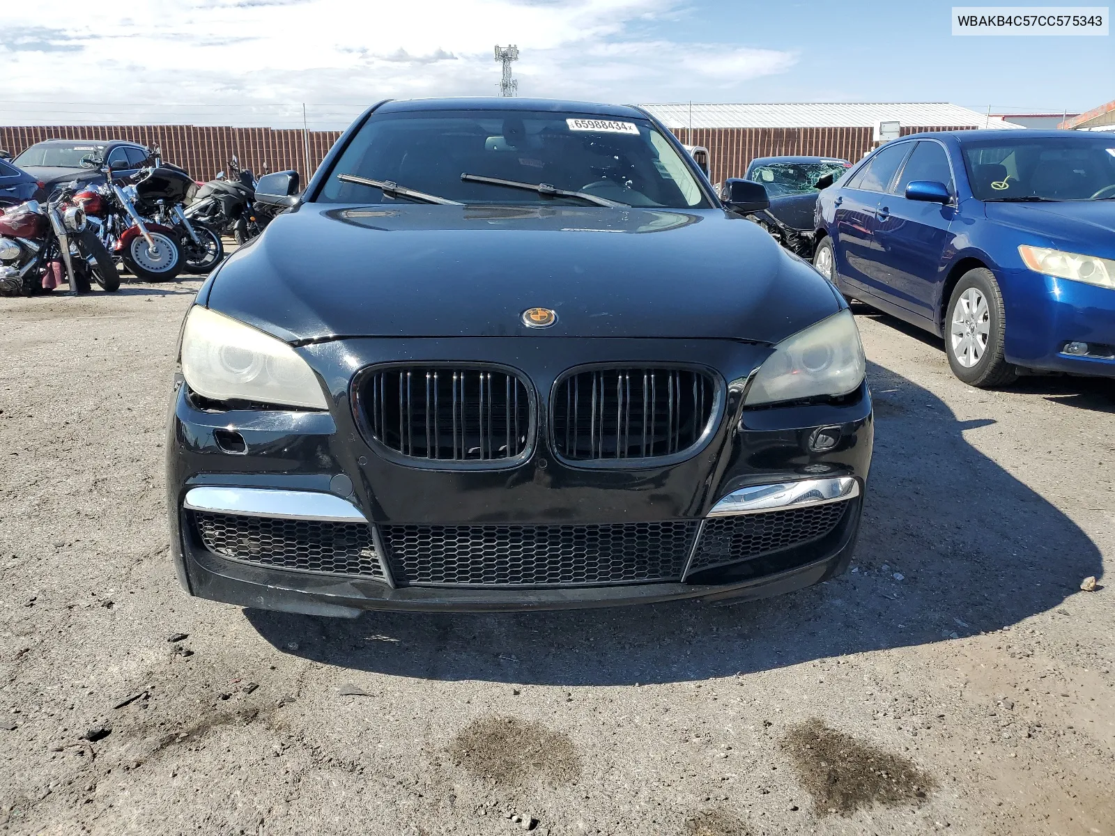 2012 BMW 740 Li VIN: WBAKB4C57CC575343 Lot: 65988434