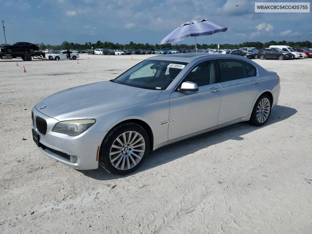 2012 BMW 750 Lxi VIN: WBAKC8C54CC435755 Lot: 66730934