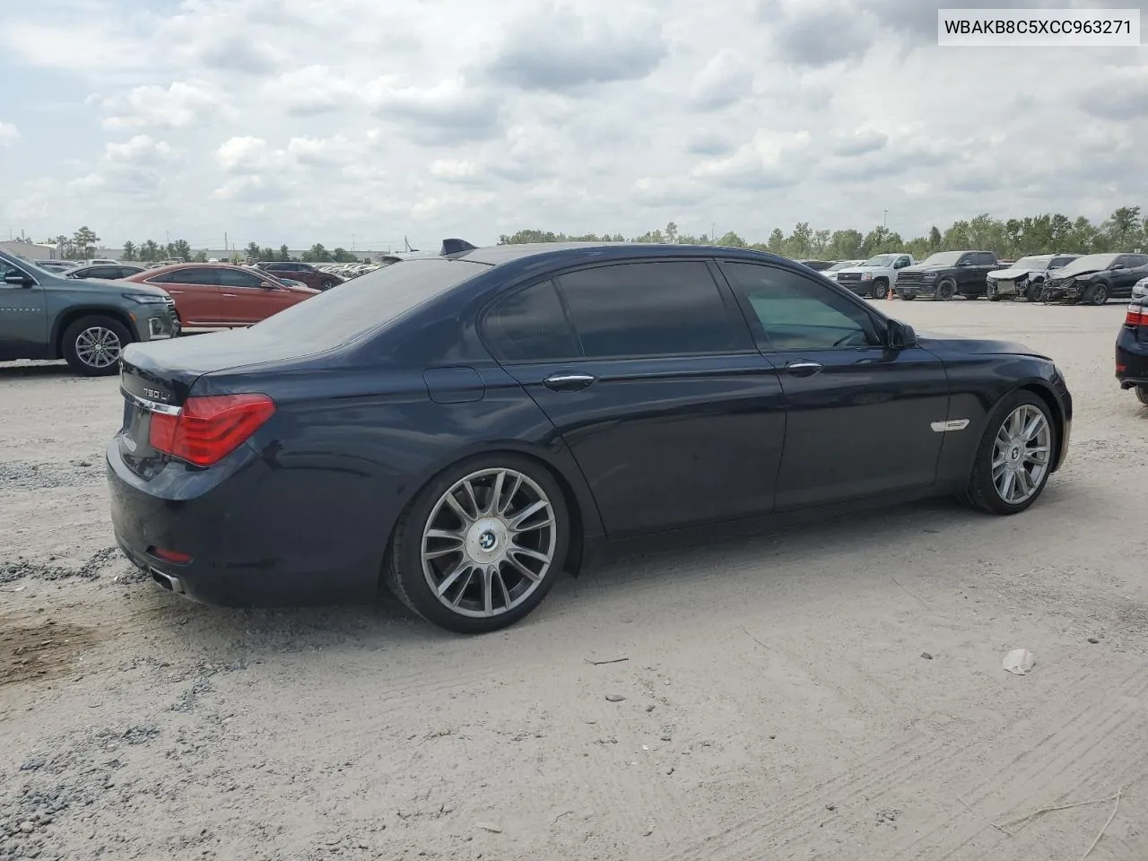 2012 BMW 750 Li VIN: WBAKB8C5XCC963271 Lot: 67798524