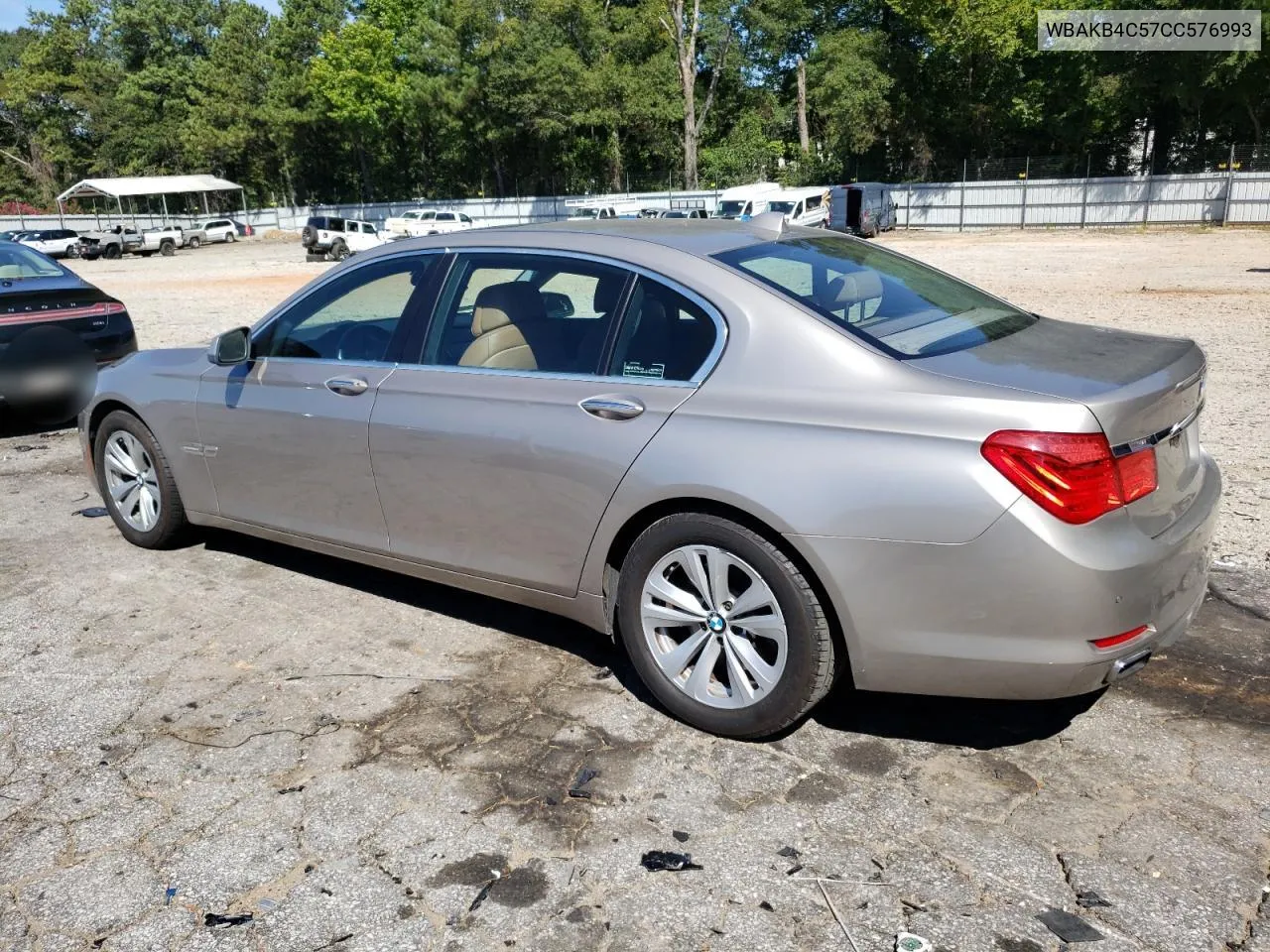 2012 BMW 740 Li VIN: WBAKB4C57CC576993 Lot: 70274014