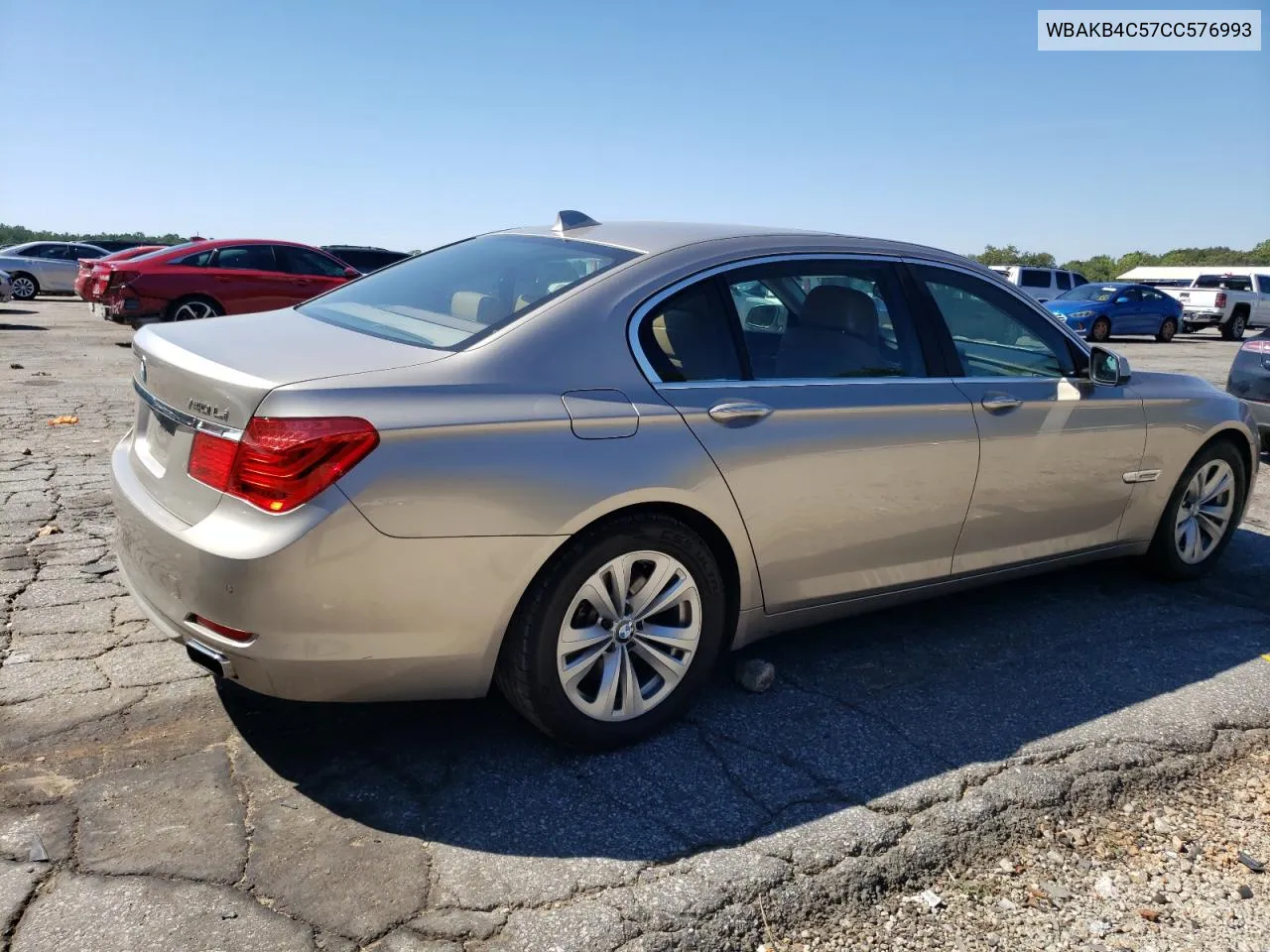 2012 BMW 740 Li VIN: WBAKB4C57CC576993 Lot: 70274014