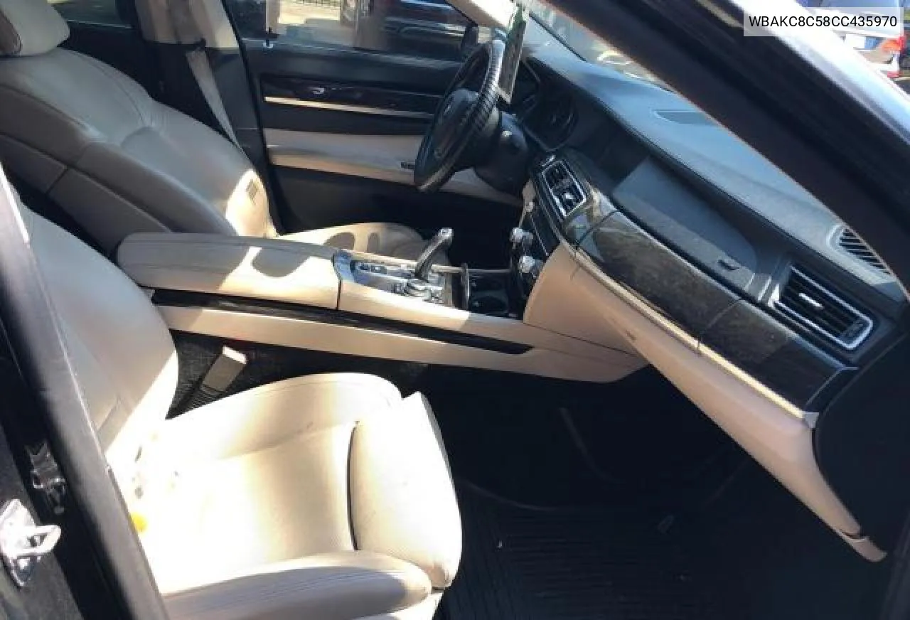 2012 BMW 750 Lxi VIN: WBAKC8C58CC435970 Lot: 70643754