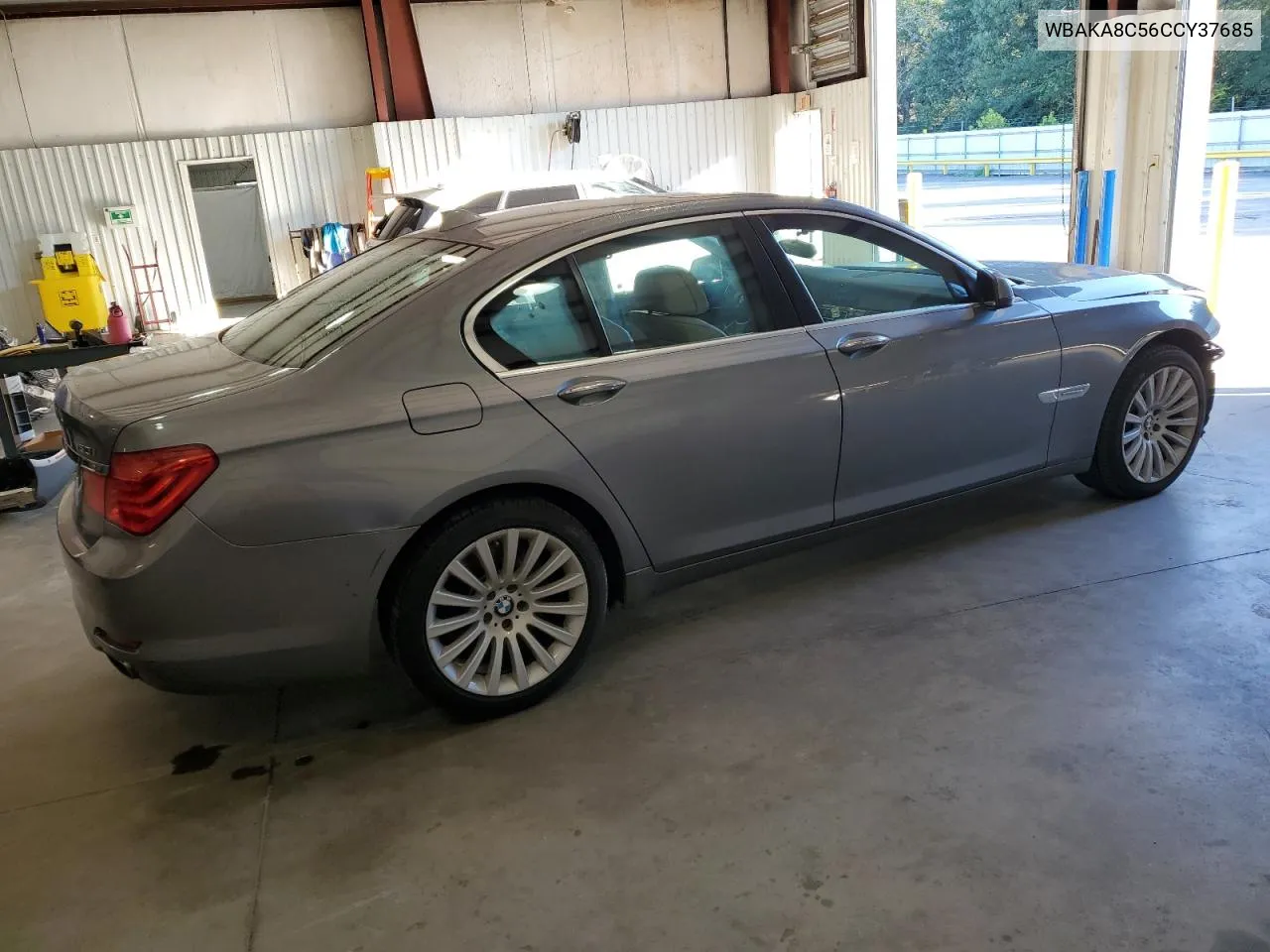 2012 BMW 750 I VIN: WBAKA8C56CCY37685 Lot: 71722584