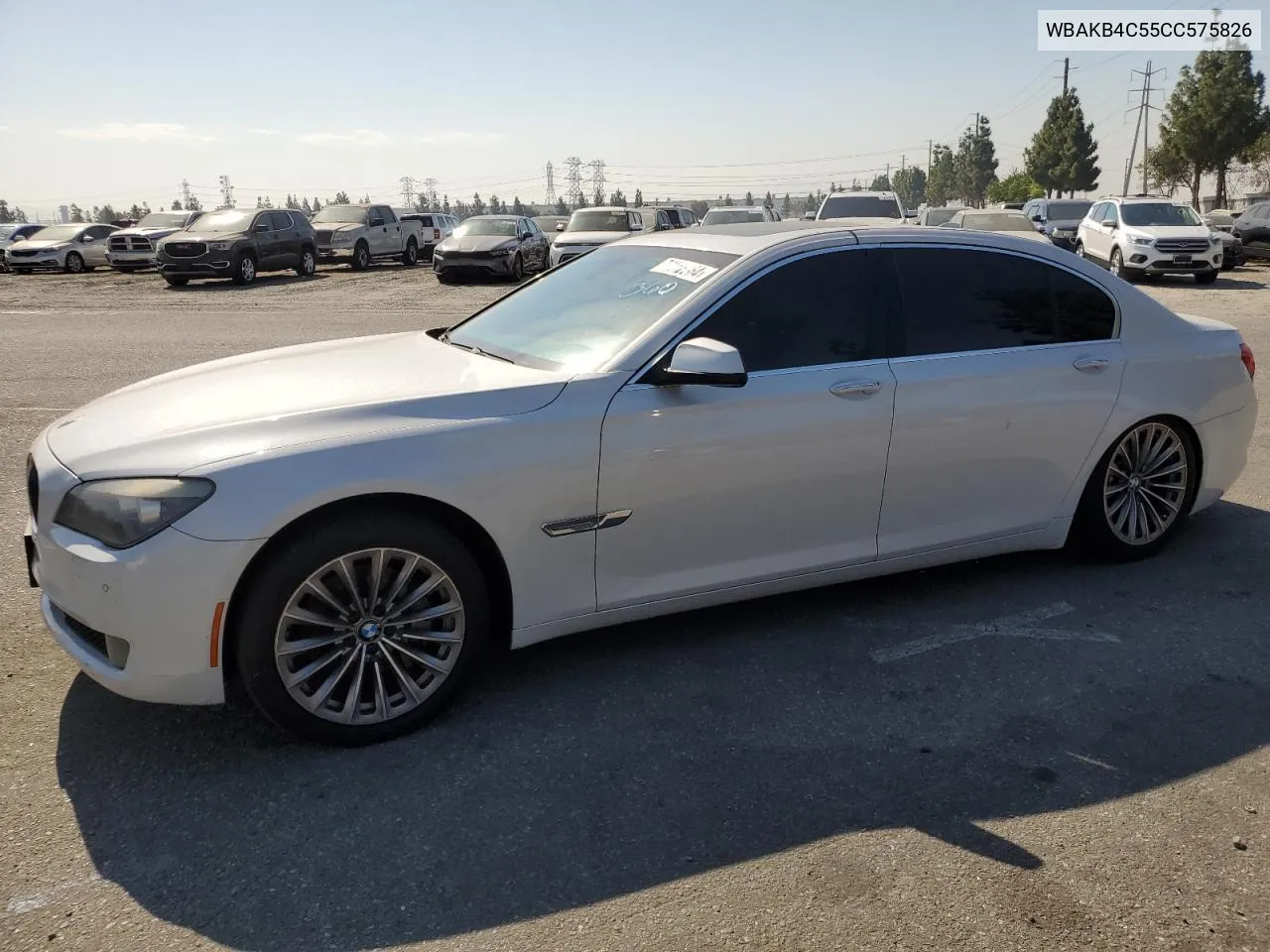 2012 BMW 740 Li VIN: WBAKB4C55CC575826 Lot: 74012564