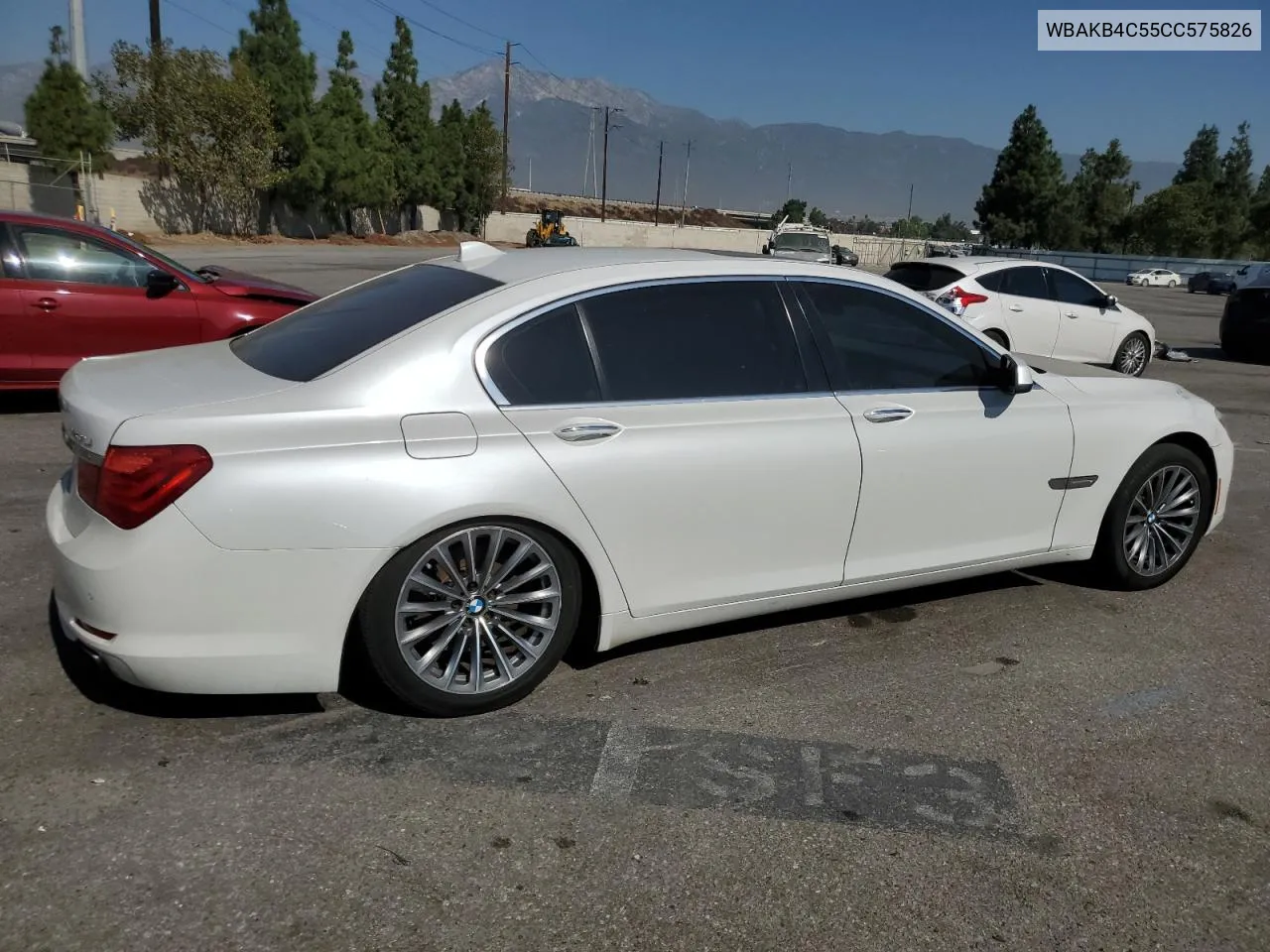 2012 BMW 740 Li VIN: WBAKB4C55CC575826 Lot: 74012564