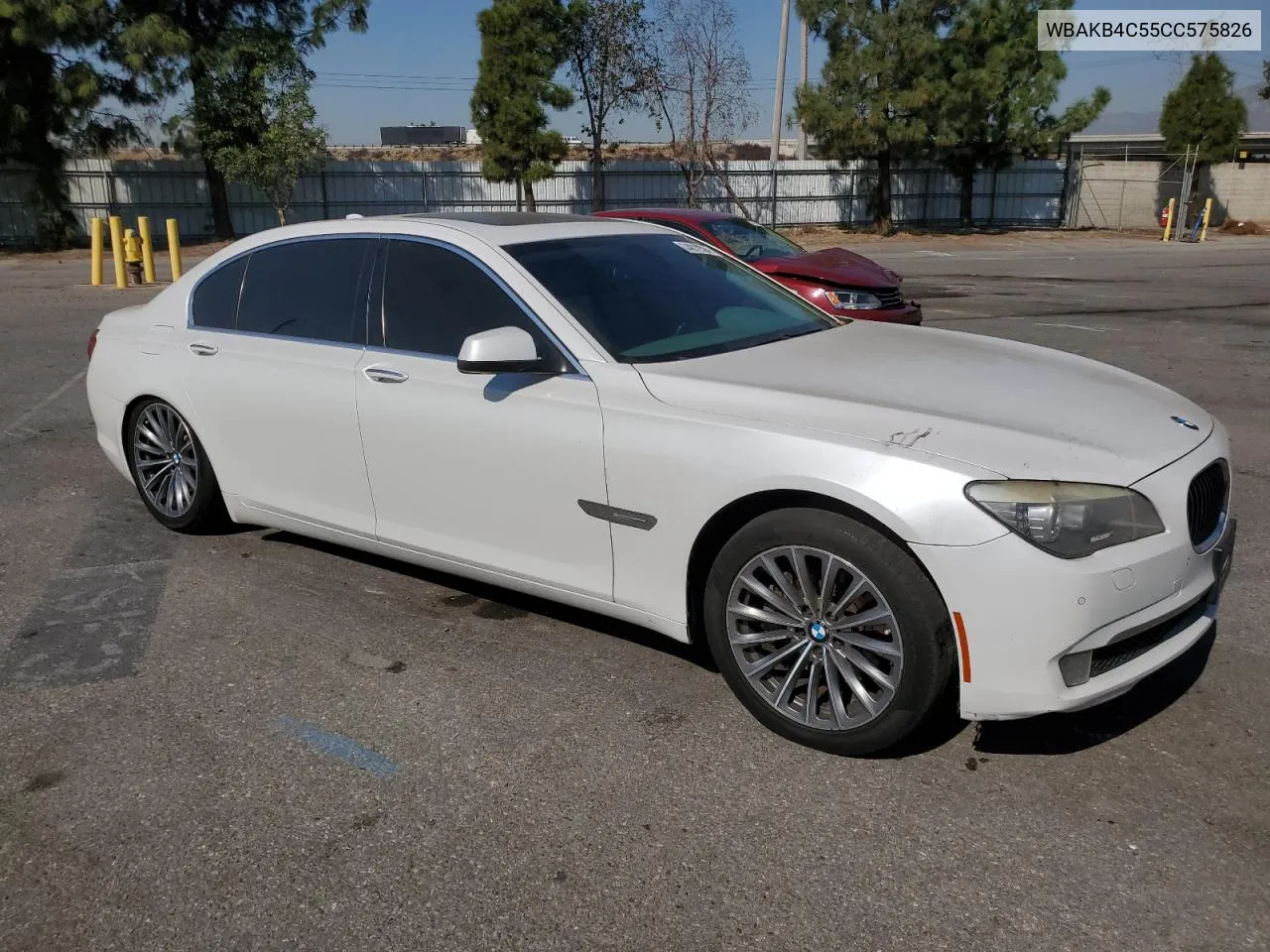 2012 BMW 740 Li VIN: WBAKB4C55CC575826 Lot: 74012564