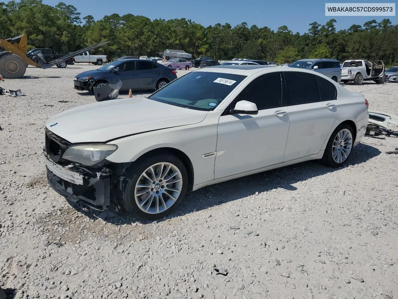 2012 BMW 750 I VIN: WBAKA8C57CDS99573 Lot: 74575674