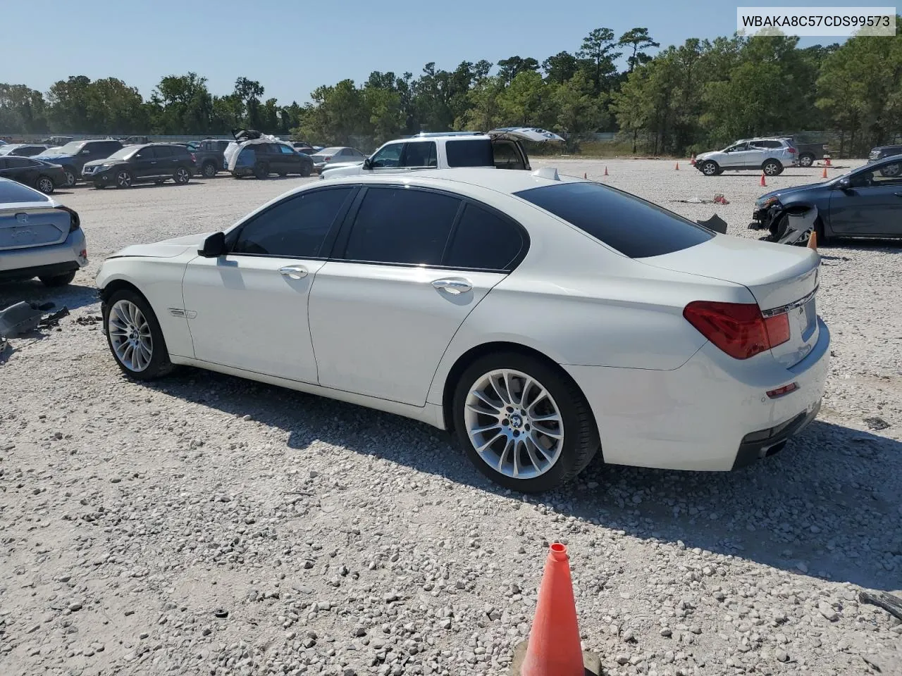 2012 BMW 750 I VIN: WBAKA8C57CDS99573 Lot: 74575674