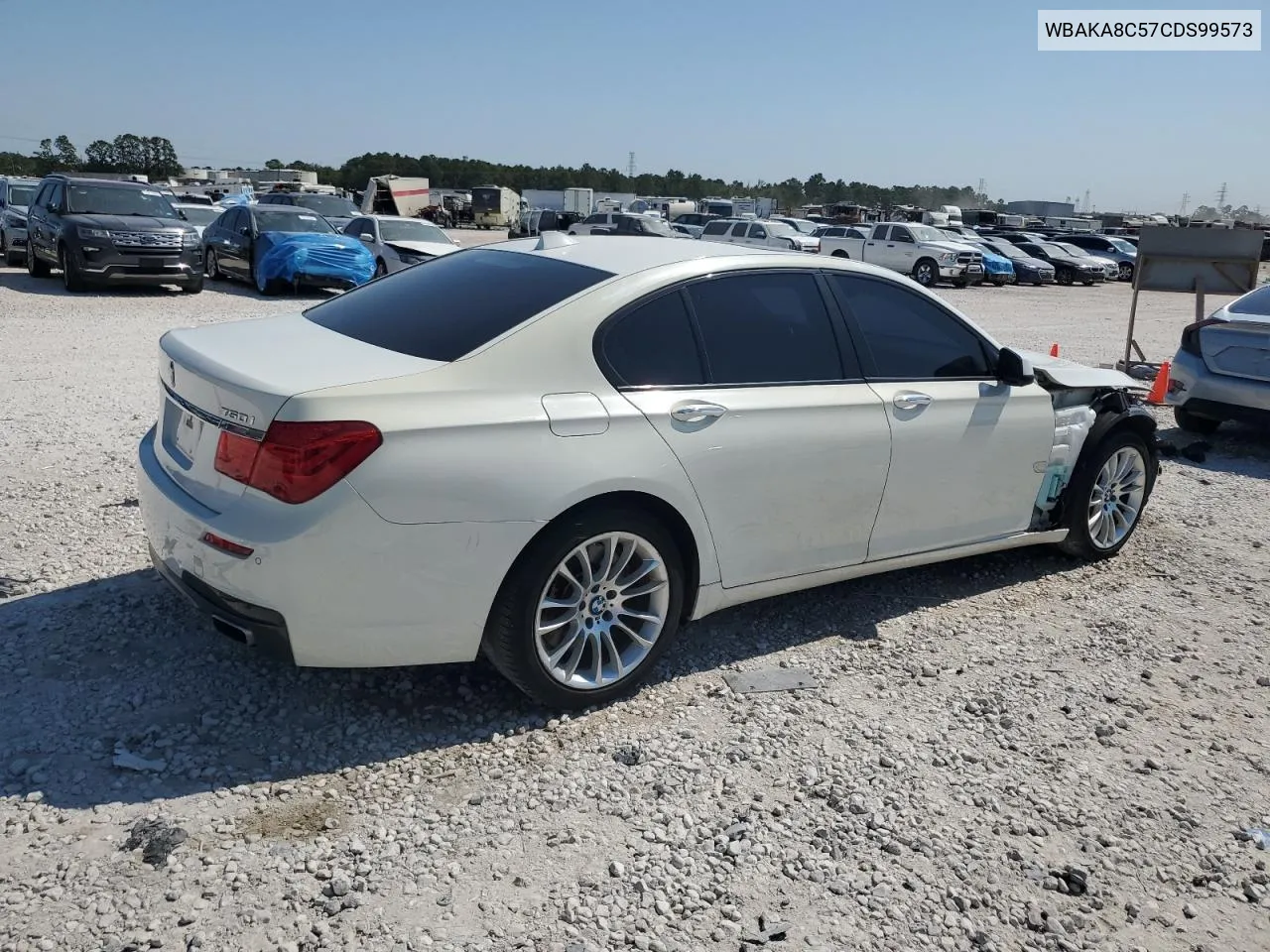 2012 BMW 750 I VIN: WBAKA8C57CDS99573 Lot: 74575674