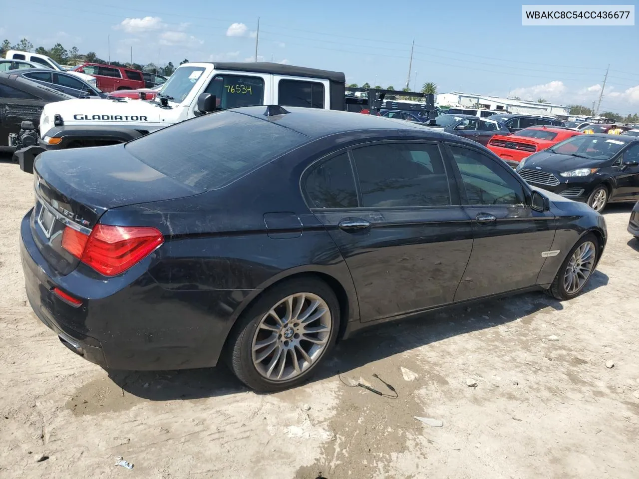 2012 BMW 750 Lxi VIN: WBAKC8C54CC436677 Lot: 76346524