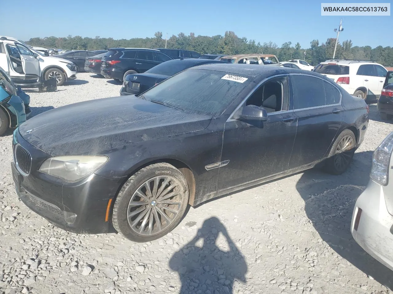 2012 BMW 740 I VIN: WBAKA4C58CC613763 Lot: 76673584