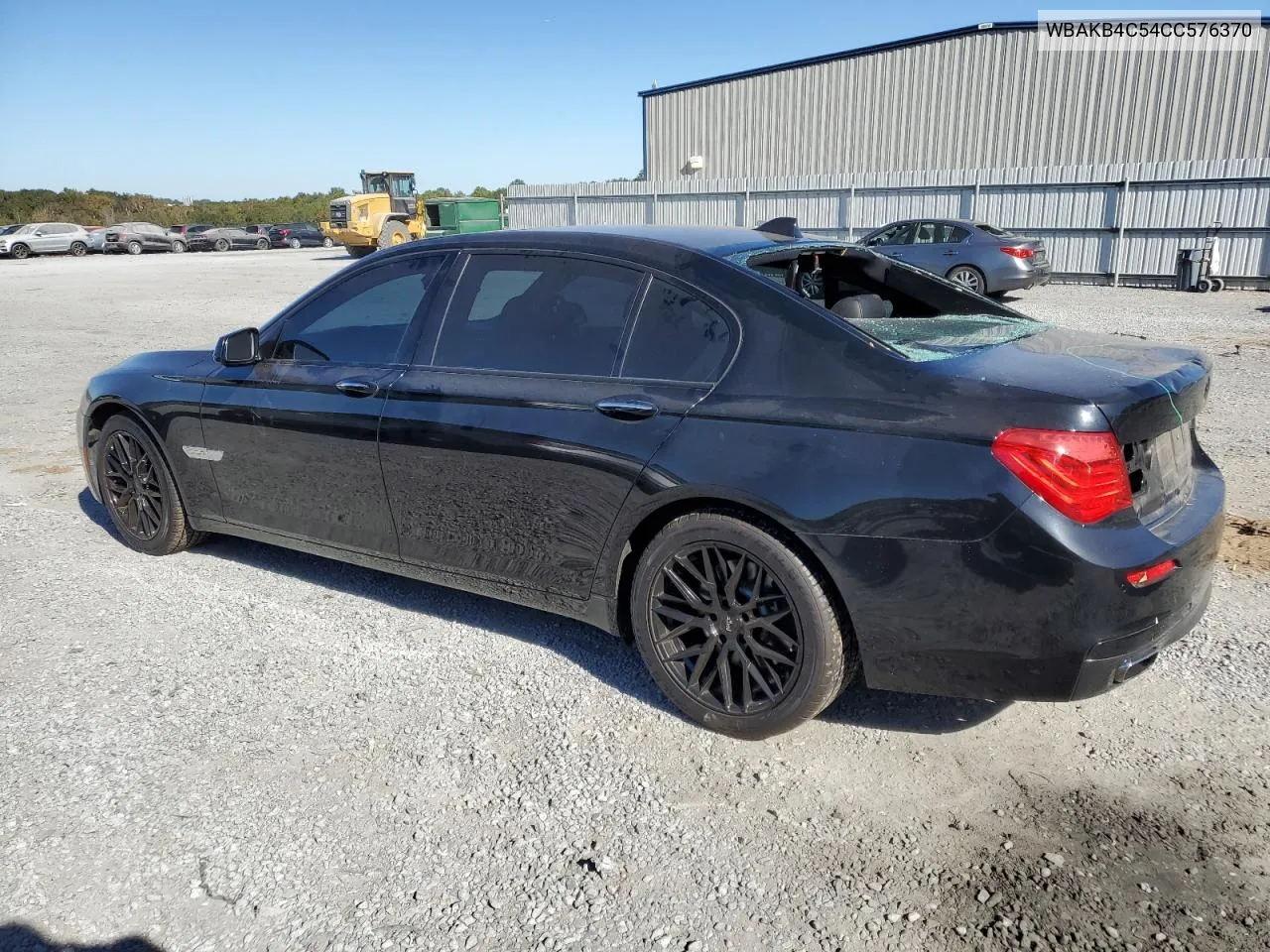 2012 BMW 740 Li VIN: WBAKB4C54CC576370 Lot: 77026854