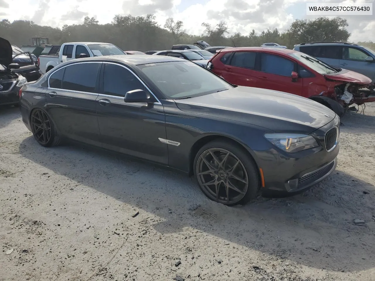 2012 BMW 740 Li VIN: WBAKB4C57CC576430 Lot: 77214444