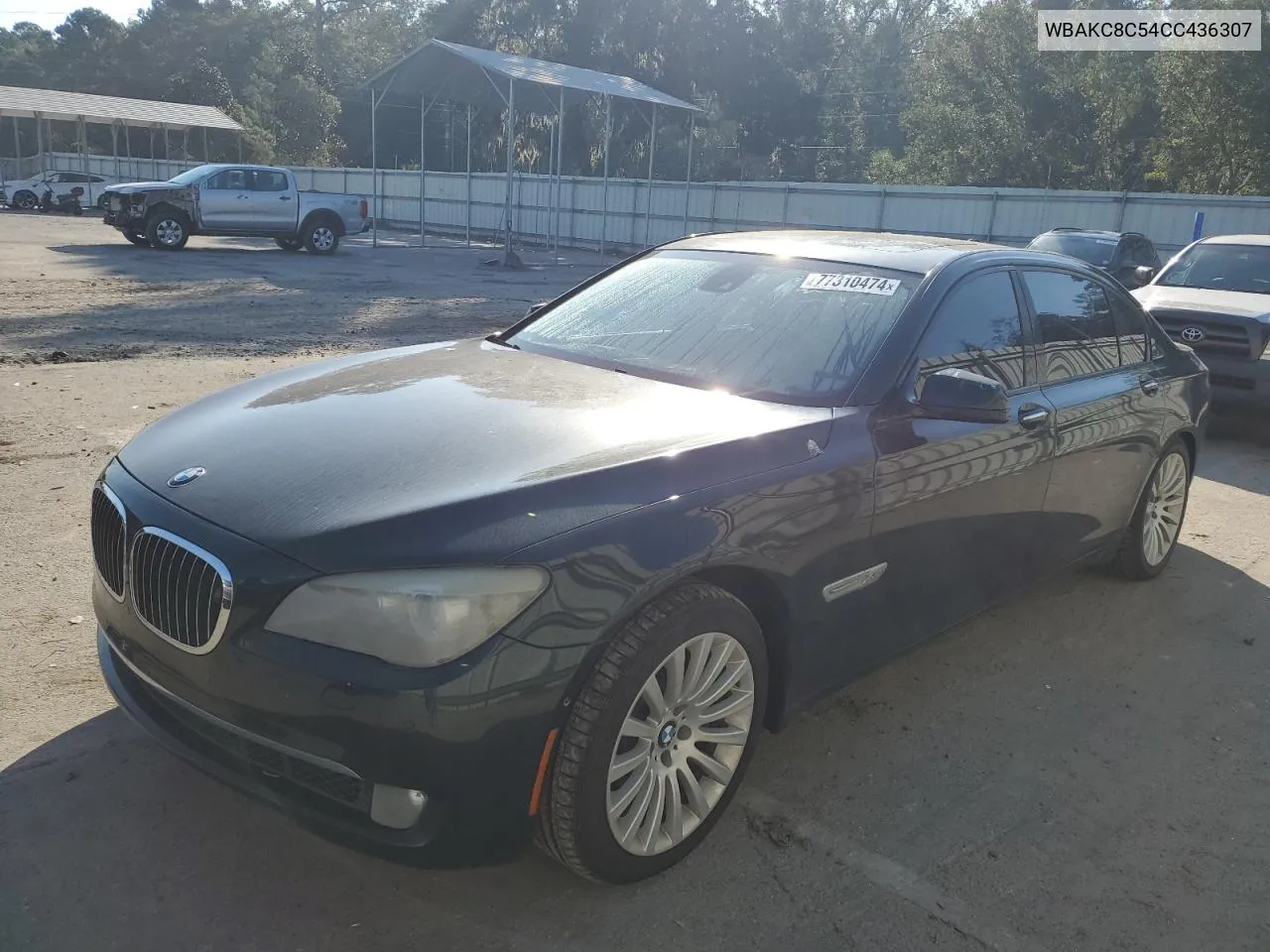 2012 BMW 750 Lxi VIN: WBAKC8C54CC436307 Lot: 77310474