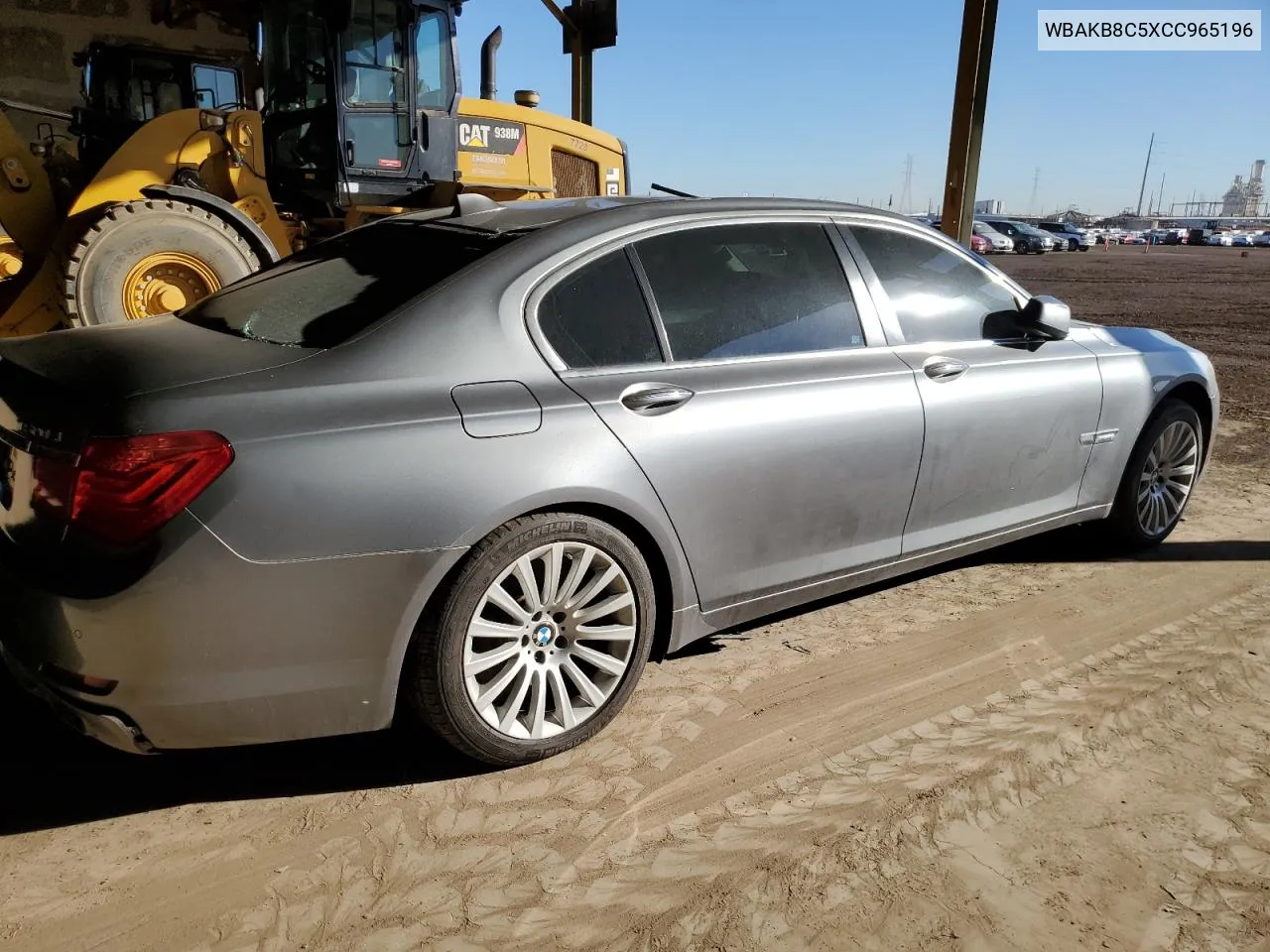 2012 BMW 750 Li VIN: WBAKB8C5XCC965196 Lot: 77570904