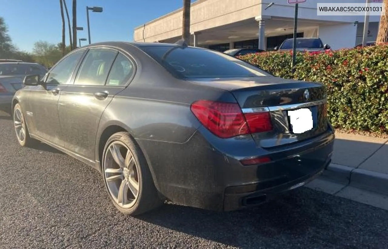 2012 BMW 750 I VIN: WBAKA8C50CDX01031 Lot: 80995664