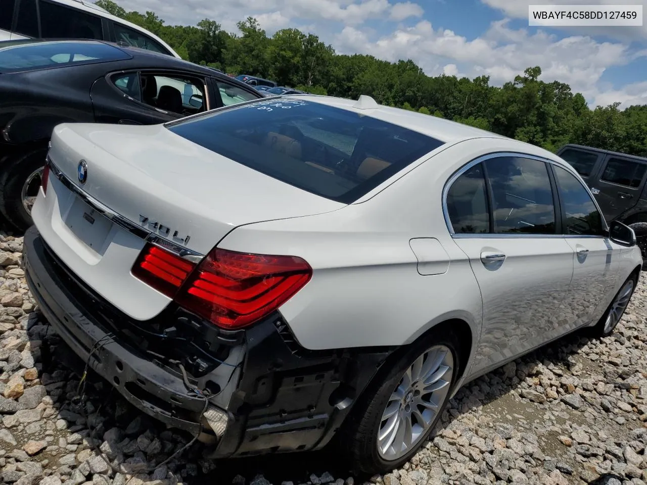 2013 BMW 740 Lxi VIN: WBAYF4C58DD127459 Lot: 57066594