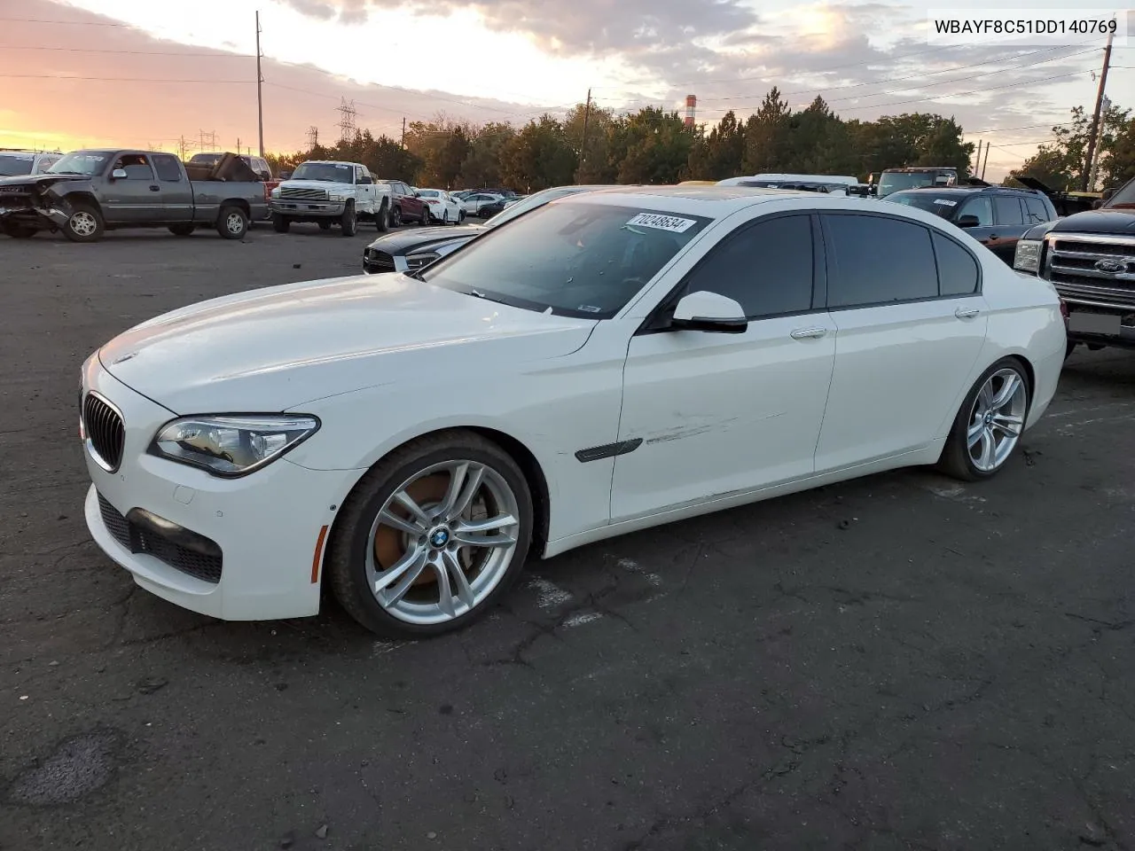 2013 BMW 750 Lxi VIN: WBAYF8C51DD140769 Lot: 70248634