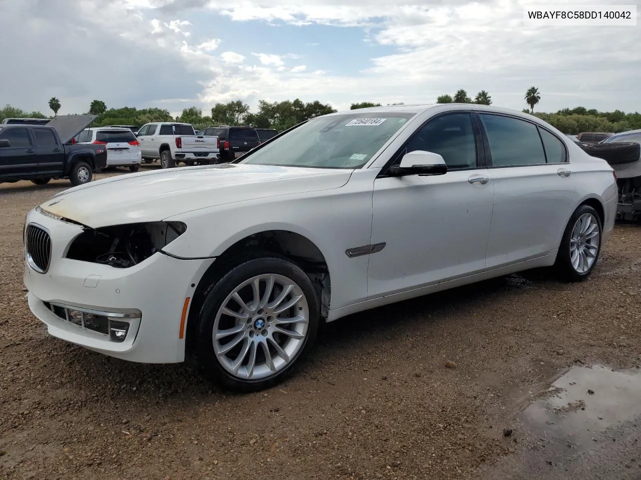 2013 BMW 750 Lxi VIN: WBAYF8C58DD140042 Lot: 72640184