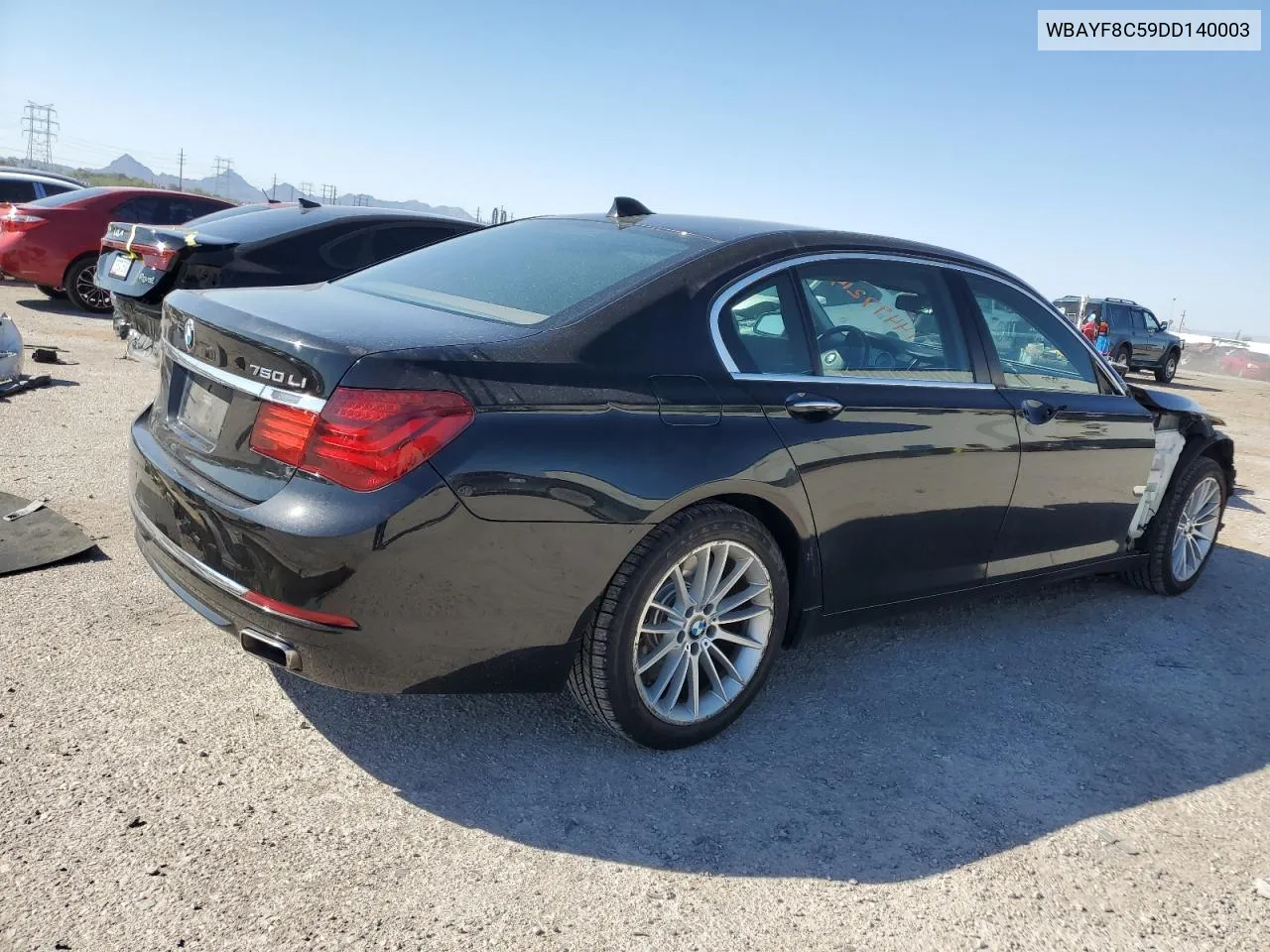 2013 BMW 750 Lxi VIN: WBAYF8C59DD140003 Lot: 74497214