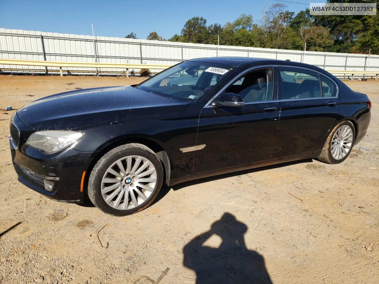 2013 BMW 740 Lxi VIN: WBAYF4C53DD127353 Lot: 74999934