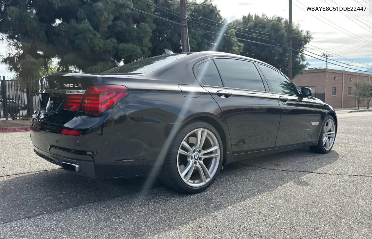 2013 BMW 750 Li VIN: WBAYE8C51DDE22447 Lot: 78312874