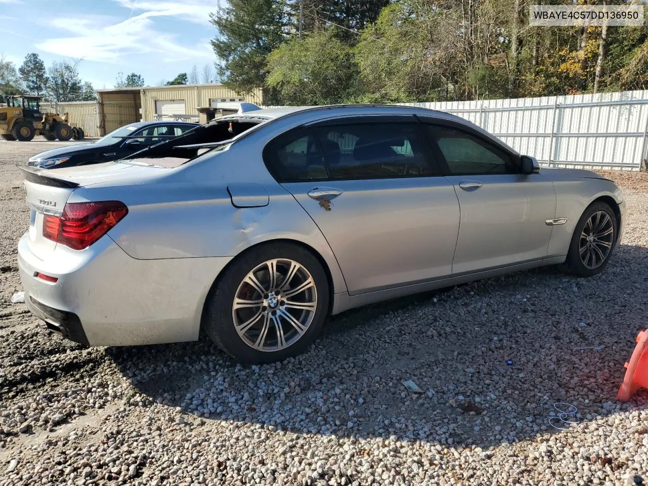 2013 BMW 740 Li VIN: WBAYE4C57DD136950 Lot: 80901134