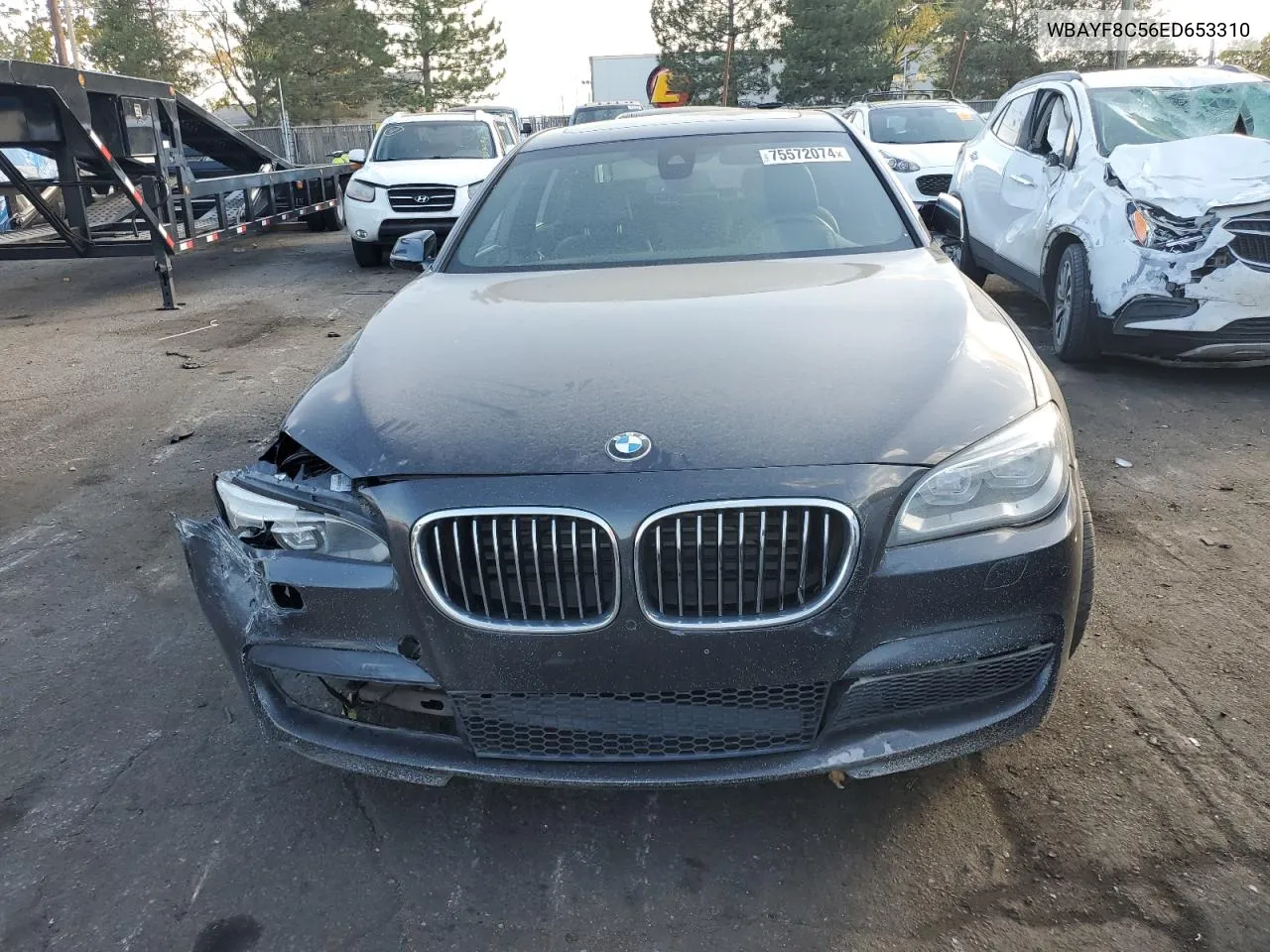 2014 BMW 750 Lxi VIN: WBAYF8C56ED653310 Lot: 75572074