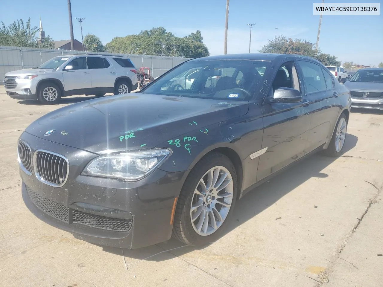 2014 BMW 740 Li VIN: WBAYE4C59ED138376 Lot: 76878354