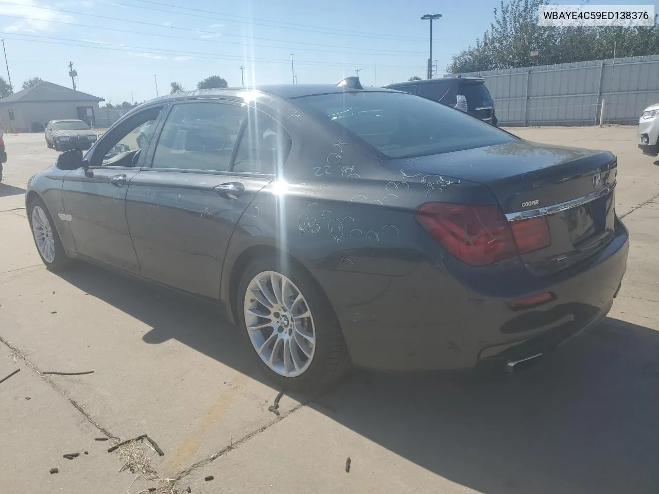 2014 BMW 740 Li VIN: WBAYE4C59ED138376 Lot: 76878354