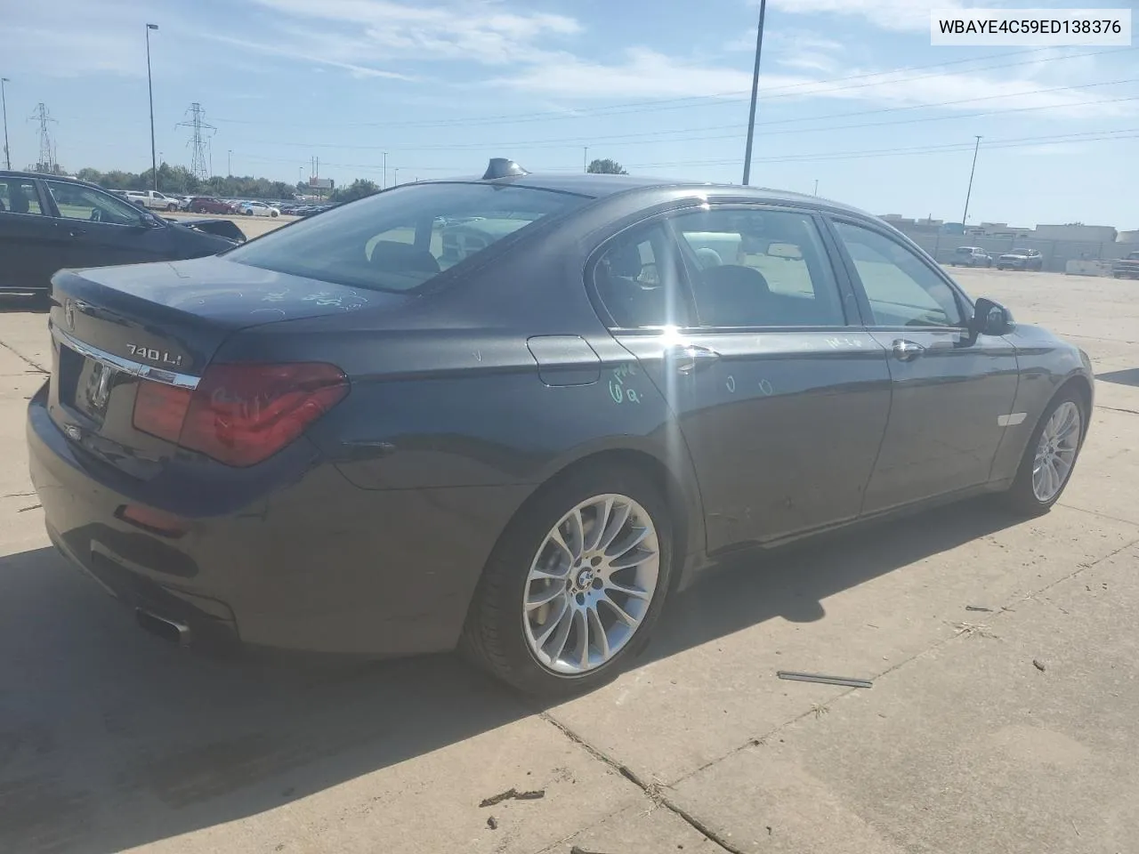 2014 BMW 740 Li VIN: WBAYE4C59ED138376 Lot: 76878354