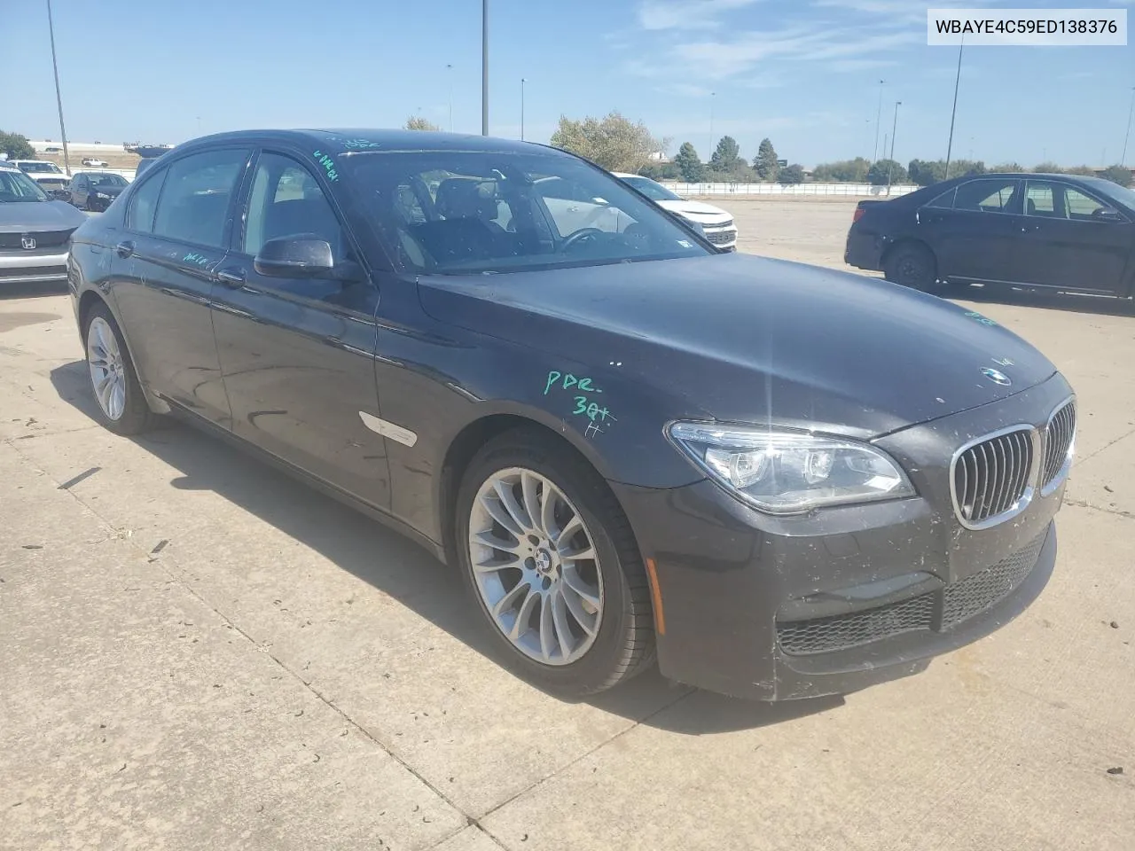 2014 BMW 740 Li VIN: WBAYE4C59ED138376 Lot: 76878354