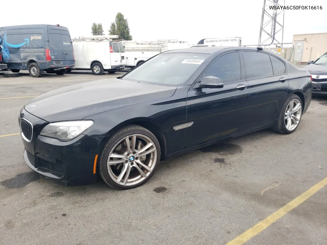 2015 BMW 740 I VIN: WBAYA6C50FGK16616 Lot: 74849944