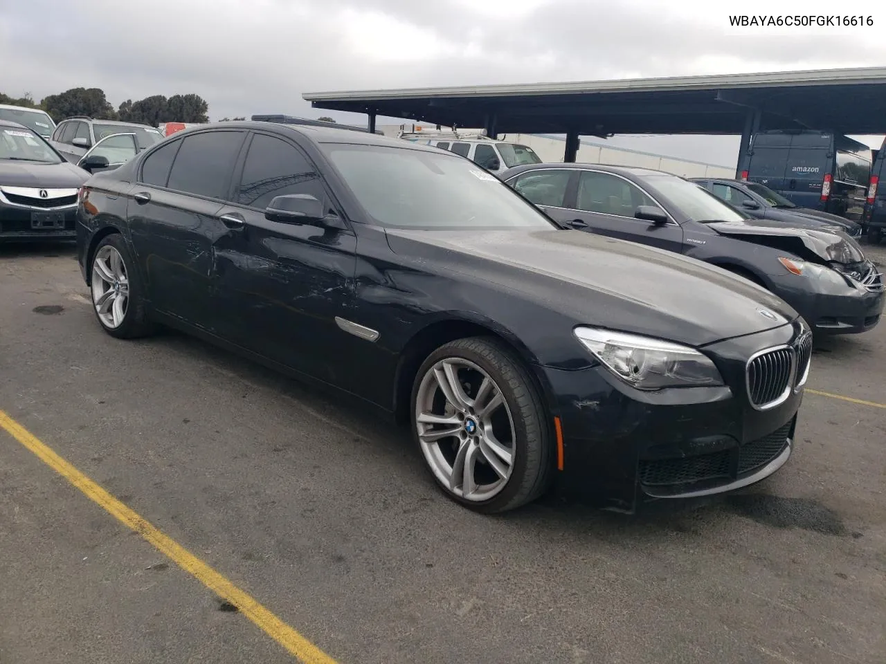 2015 BMW 740 I VIN: WBAYA6C50FGK16616 Lot: 74849944