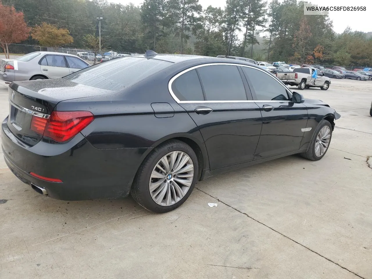 2015 BMW 740 I VIN: WBAYA6C58FD826958 Lot: 76982354