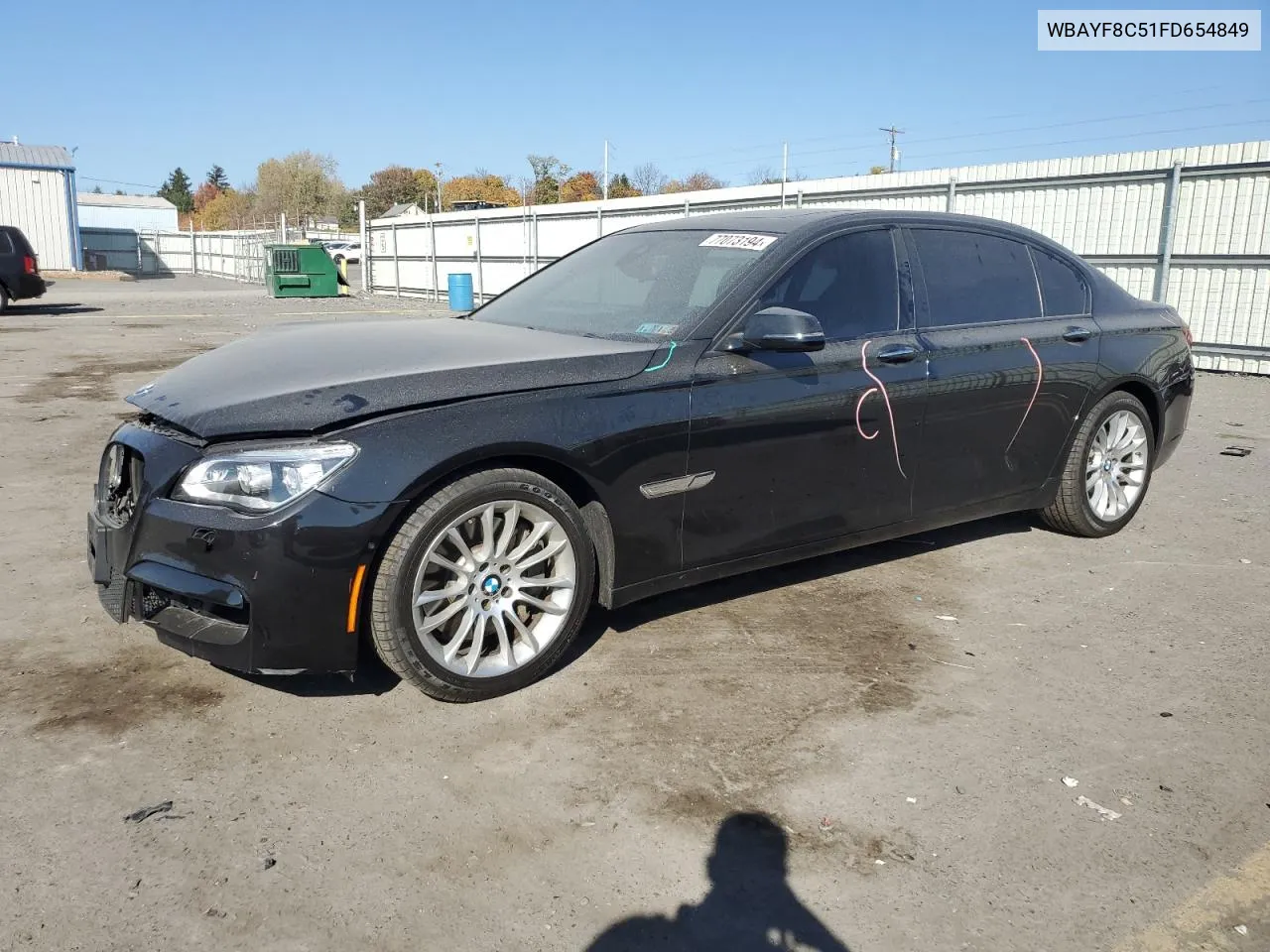 2015 BMW 750 Lxi VIN: WBAYF8C51FD654849 Lot: 77073194