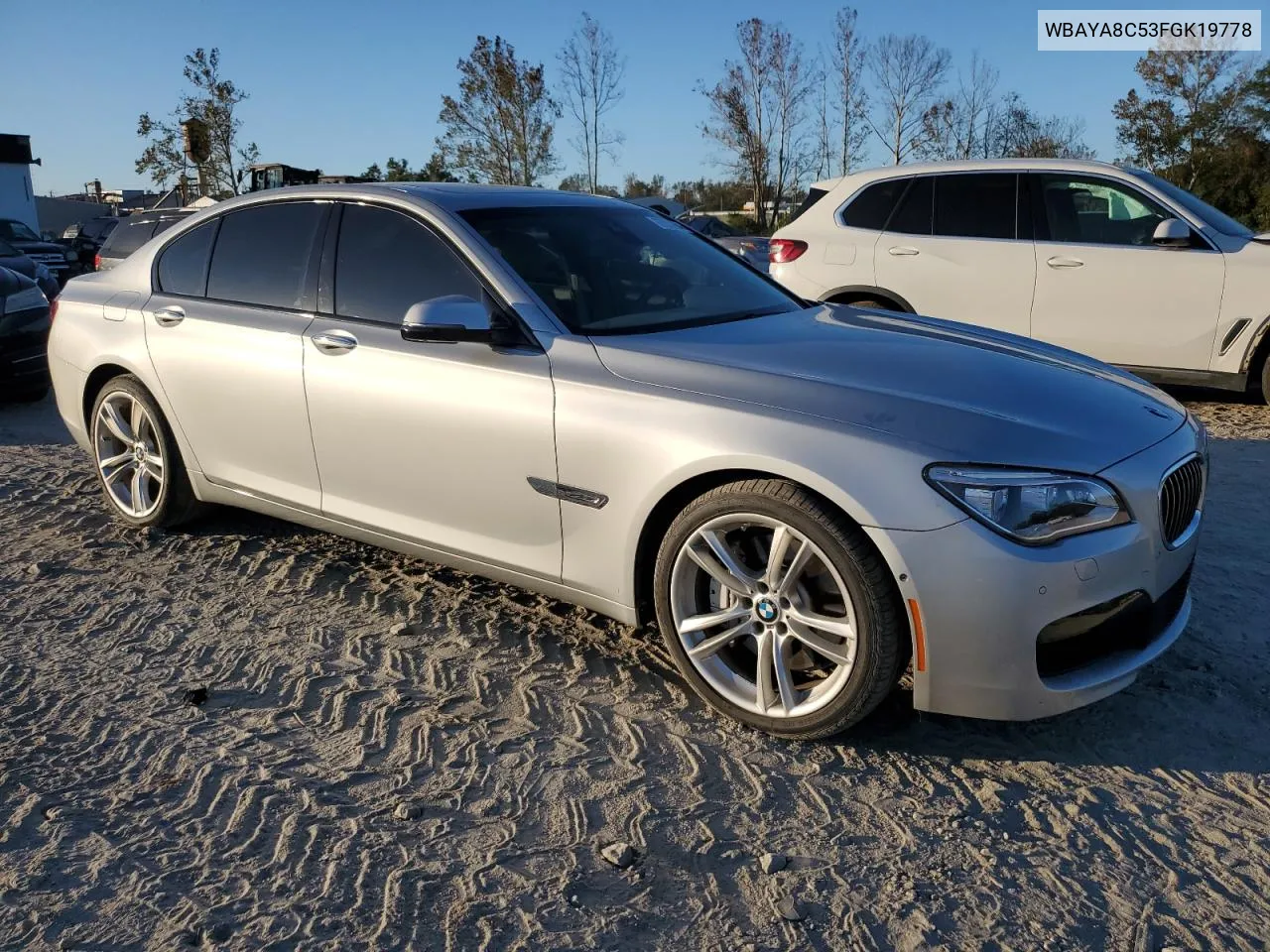 2015 BMW 750 I VIN: WBAYA8C53FGK19778 Lot: 77258684